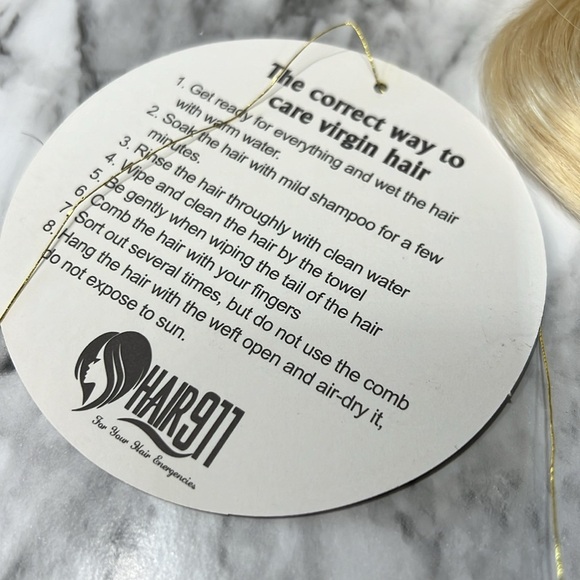 12 Inch light Blonde #613 body Wave Human hair Clip in Extensions - Picture 7 of 8